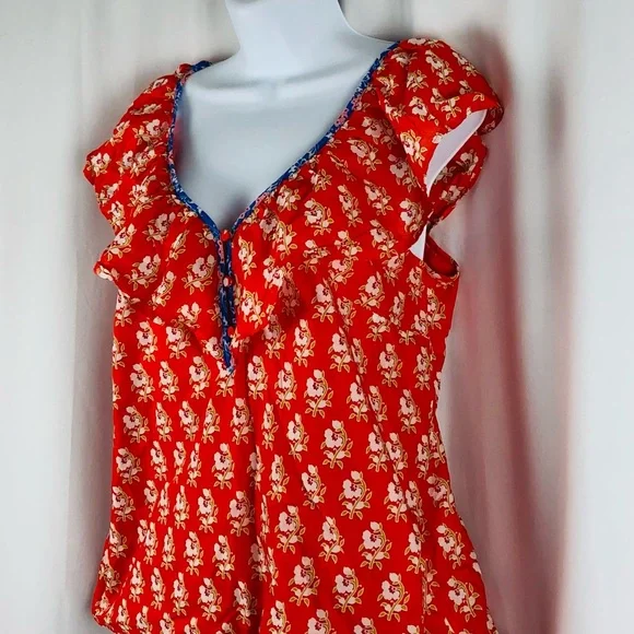 J.Crew Cotton ruffle neckline sleeveless NWT top S - Picture 9 of 14